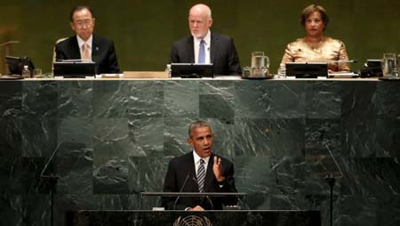 Tổng thống Barack Obama phát biểu tại Đại hội đồng Liên Hiệp Quốc ngày 20-9.